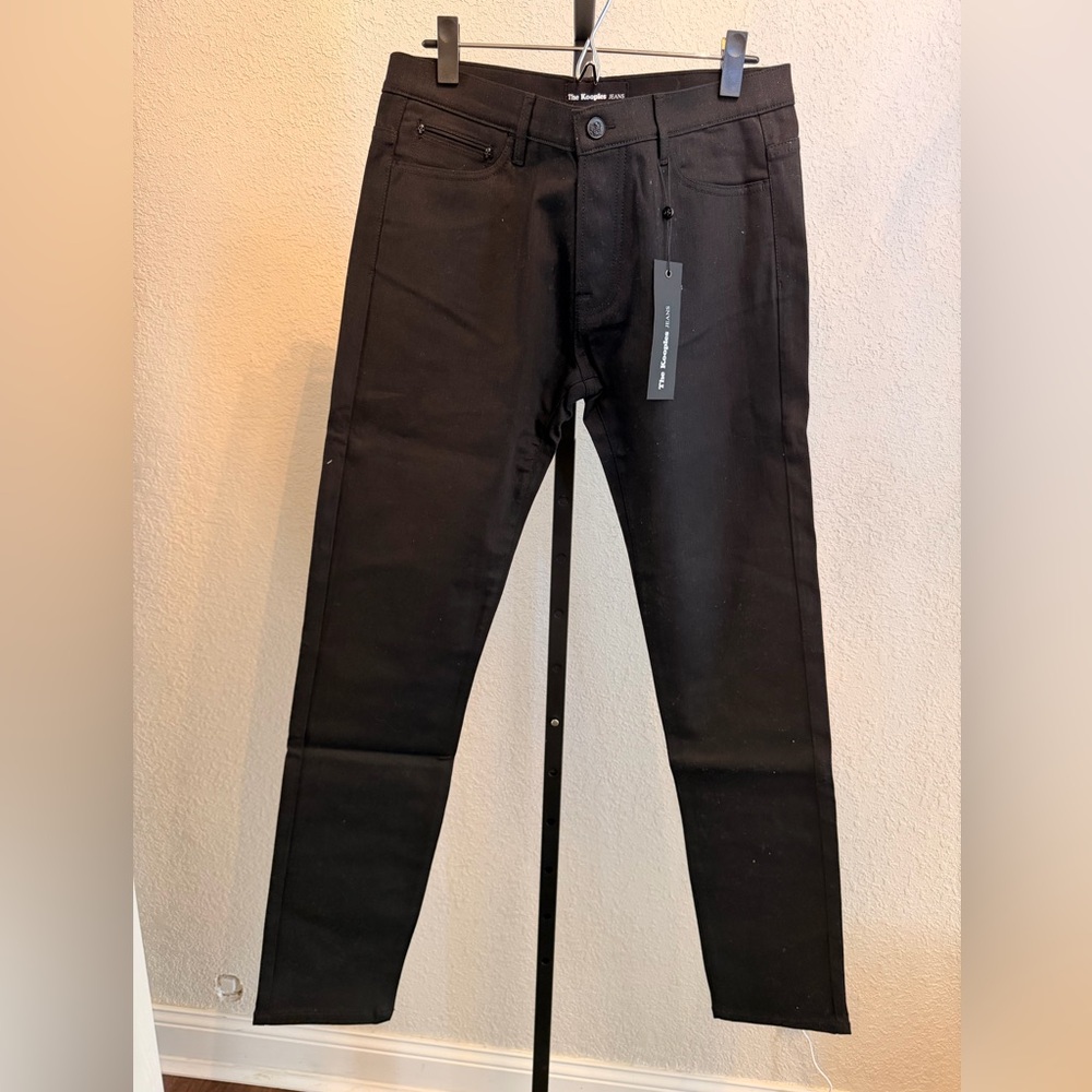 🆕The Kooples Black Brut Jeans with Skull Pocket NWT
